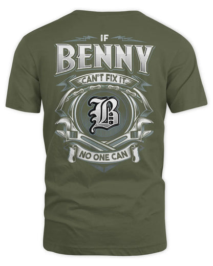 BENNY AP81-K4-626 - Personalized Ahmed Quote Apparel “If Ahmed Can't Fix It, No One Can” - Unisex Standard T-Shirt - Military Green