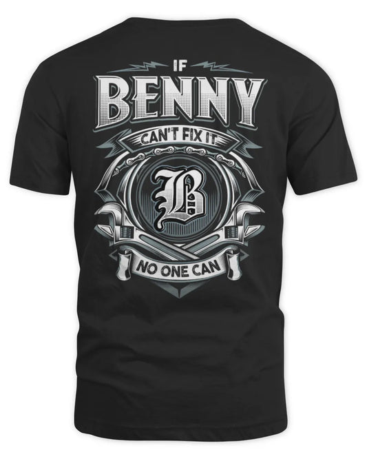 BENNY AP81-K4-626 - Personalized Ahmed Quote Apparel “If Ahmed Can't Fix It, No One Can” - Unisex Standard T-Shirt - Black