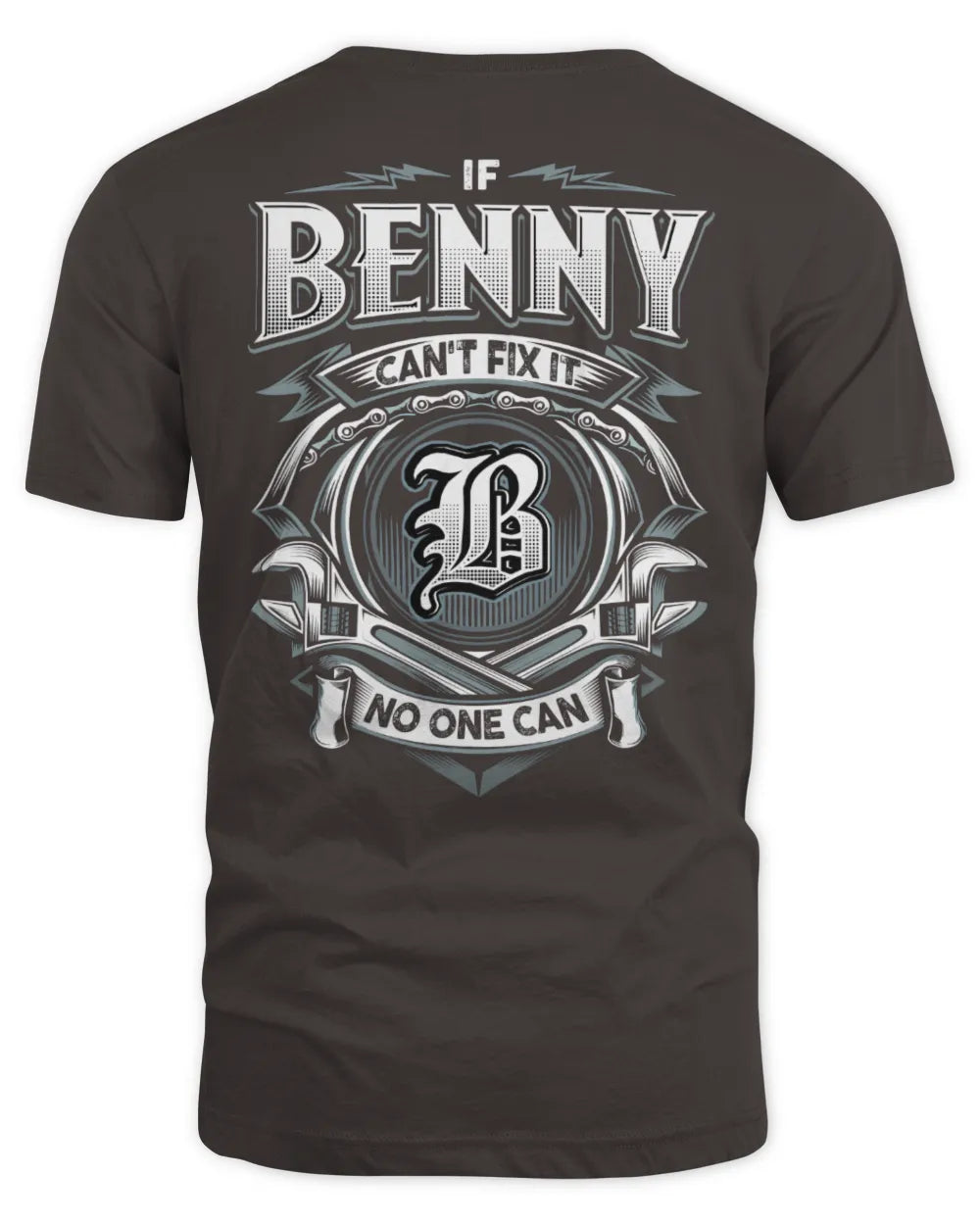 BENNY AP81-K4-626 - Personalized Ahmed Quote Apparel “If Ahmed Can't Fix It, No One Can” - Unisex Standard T-Shirt - Dark Chocolate