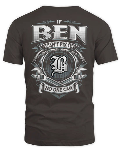 BEN AP81-K4-626 - Personalized Ahmed Quote Apparel “If Ahmed Can't Fix It, No One Can” - Unisex Standard T-Shirt - Dark Chocolate