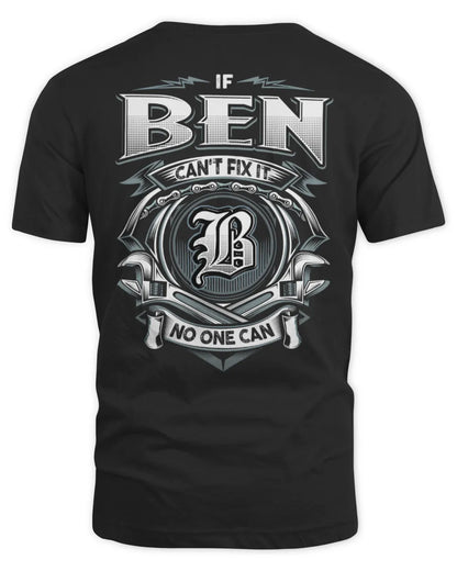 BEN AP81-K4-626 - Personalized Ahmed Quote Apparel “If Ahmed Can't Fix It, No One Can” - Unisex Standard T-Shirt - Black