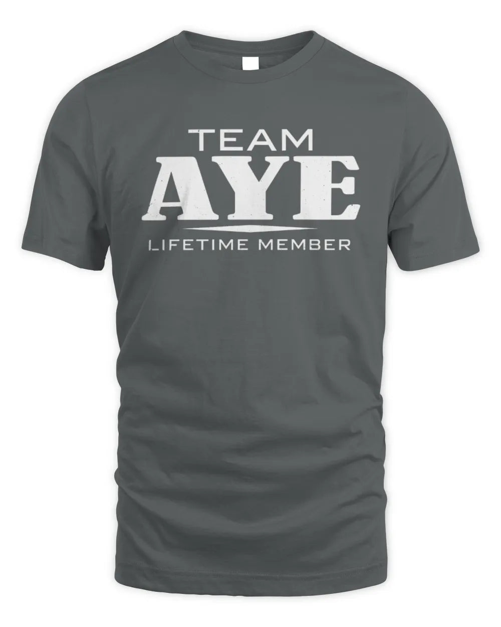 AYE BL62-K4-128 - Personalized “Team NAME Lifetime Member” - Unisex Standard T-Shirt - Charcoal