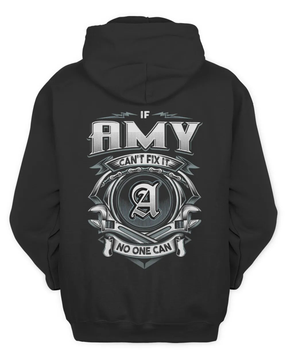 AMY AP81-K4-626 - Personalized Ahmed Quote Apparel “If Ahmed Can't Fix It, No One Can” - Unisex Hoodie - Black