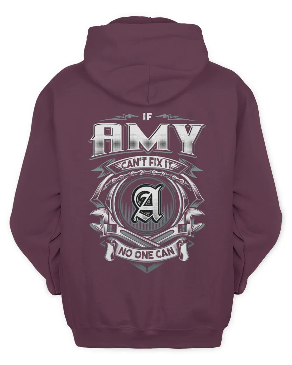 AMY AP81-K4-626 - Personalized Ahmed Quote Apparel “If Ahmed Can't Fix It, No One Can” - Unisex Hoodie - Maroon