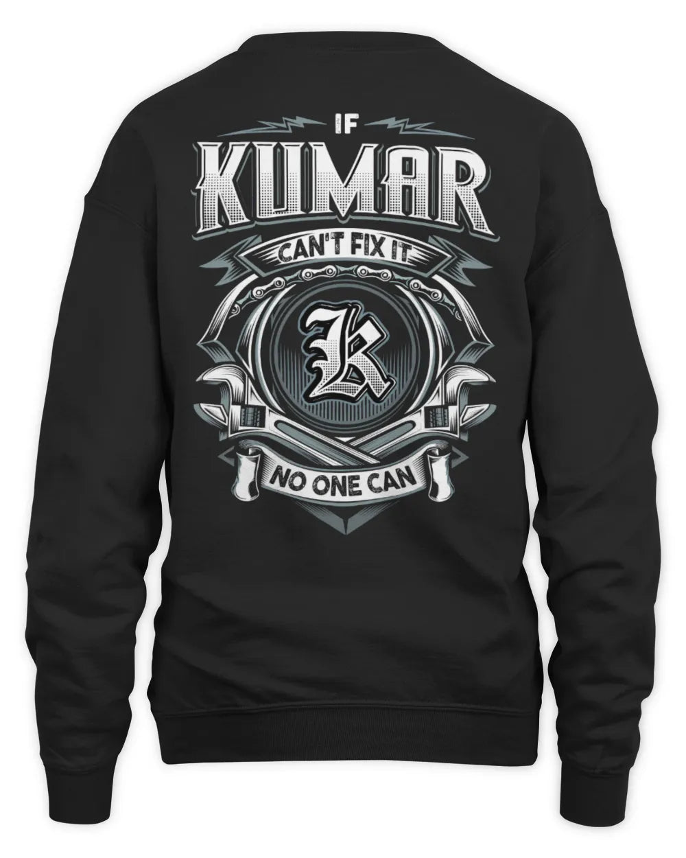 KUMAR AP81-K4-626 - Personalized Ahmed Quote Apparel “If Ahmed Can't Fix It, No One Can” - Unisex Sweatshirt - Black