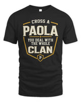 PAOLA NT1-K008 Cross A/An NAME, You Deal With the Whole Clan | Personalized Vintage T-Shirt - Unisex Standard T-Shirt - Black