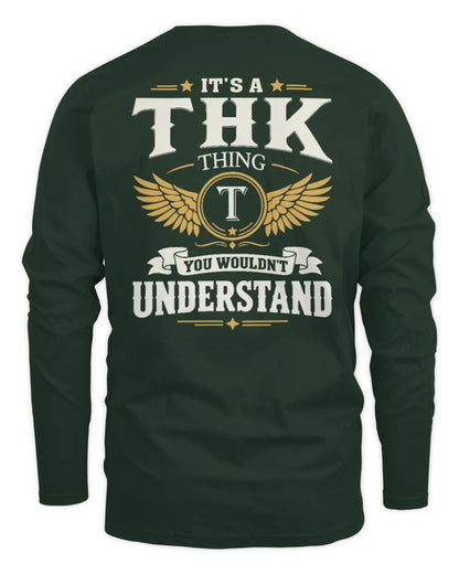THK KT06-M008 It’s a [NAME] Thing – You Wouldn’t Understand | Personalized Vintage T-Shirt - Men's Long Sleeved T-Shirt - Forest Green