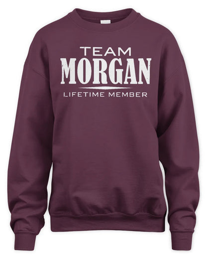 MORGAN BL62-K4-128 - Personalized “Team NAME Lifetime Member” - Unisex Sweatshirt - Maroon