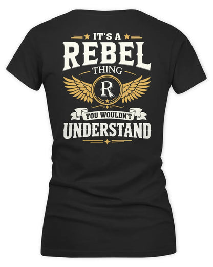 REBEL KT06-M008 It’s a [NAME] Thing – You Wouldn’t Understand | Personalized Vintage T-Shirt - Women's V-Neck T-Shirt - Black