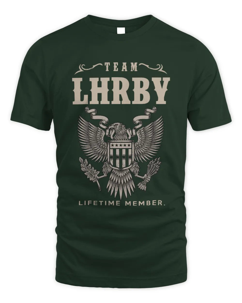 LHRBY TP06-K82 – Personalized Classic Style Apparel “Team NAME Lifetime Member” - Unisex Standard T-Shirt - Forest Green