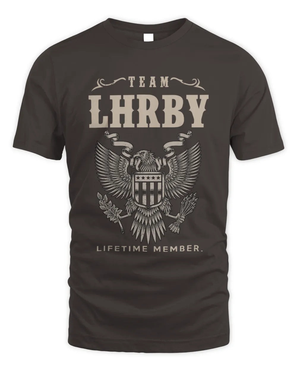 LHRBY TP06-K82 – Personalized Classic Style Apparel “Team NAME Lifetime Member” - Unisex Standard T-Shirt - Dark Chocolate