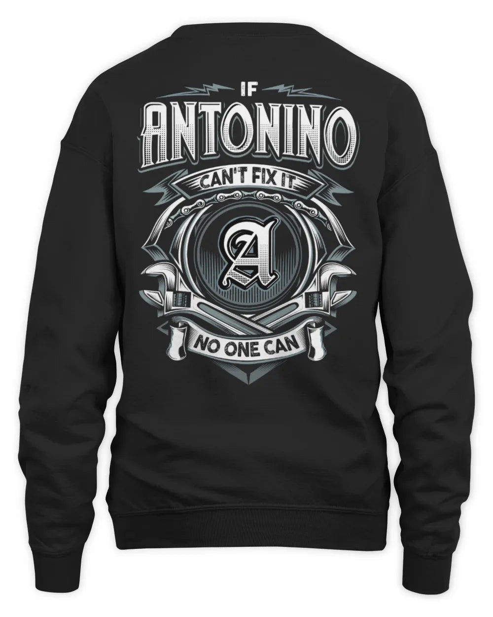 ANTONINO AP81-K4-626 - Personalized Ahmed Quote Apparel “If Ahmed Can't Fix It, No One Can” - Unisex Sweatshirt - Black