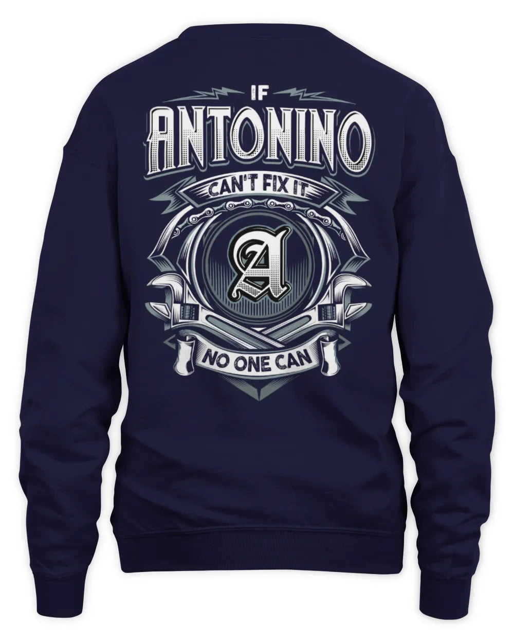 ANTONINO AP81-K4-626 - Personalized Ahmed Quote Apparel “If Ahmed Can't Fix It, No One Can” - Unisex Sweatshirt - Navy