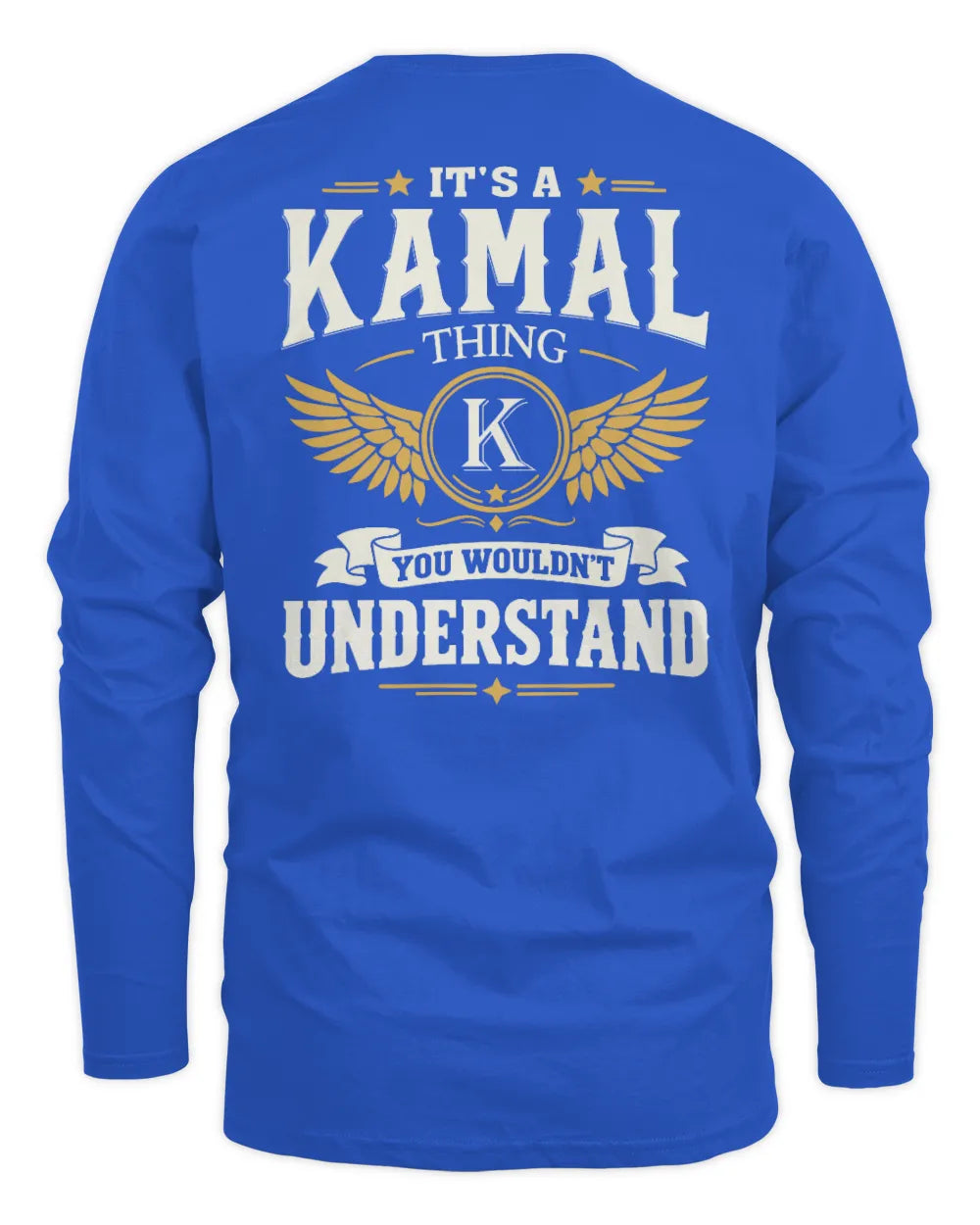 KAMAL KT06-M008 It’s a [NAME] Thing – You Wouldn’t Understand | Personalized Vintage T-Shirt - Men's Long Sleeved T-Shirt - Royal