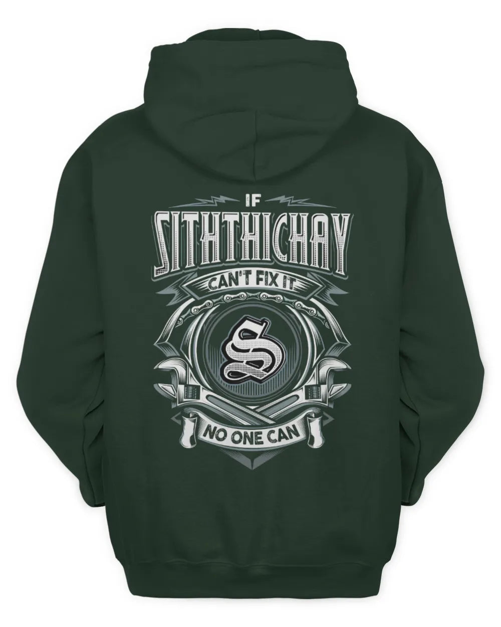 SITHTHICHAY AP81-K4-626 - Personalized Ahmed Quote Apparel “If Ahmed Can't Fix It, No One Can” - Unisex Hoodie - Forest Green