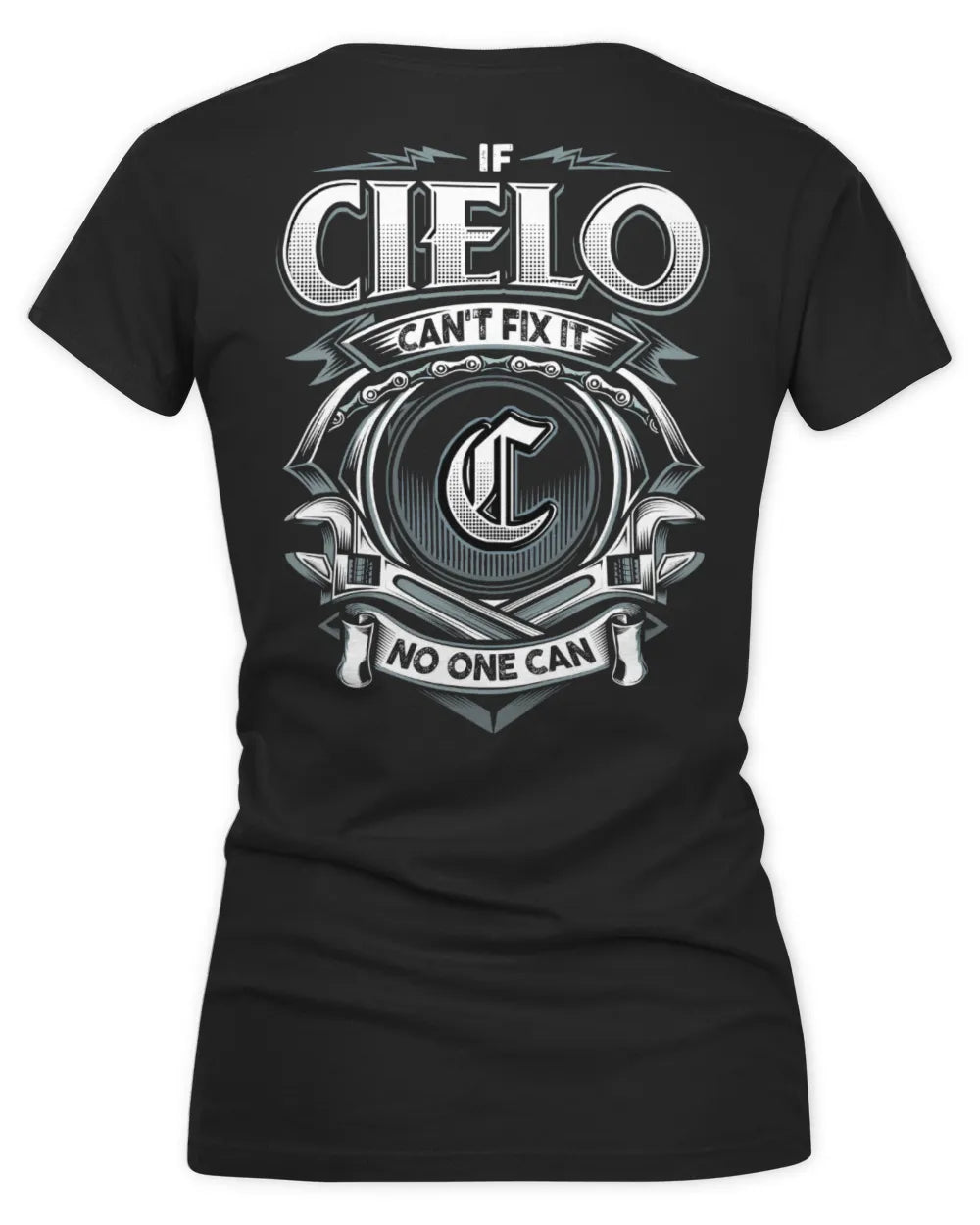 CIELO AP81-K4-626 - Personalized Ahmed Quote Apparel “If Ahmed Can't Fix It, No One Can” - Women's V-Neck T-Shirt - Black