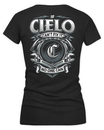 CIELO AP81-K4-626 - Personalized Ahmed Quote Apparel “If Ahmed Can't Fix It, No One Can” - Women's V-Neck T-Shirt - Black