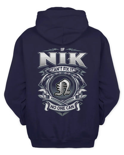 NIK AP81-K4-626 - Personalized Ahmed Quote Apparel “If Ahmed Can't Fix It, No One Can” - Unisex Hoodie - Navy