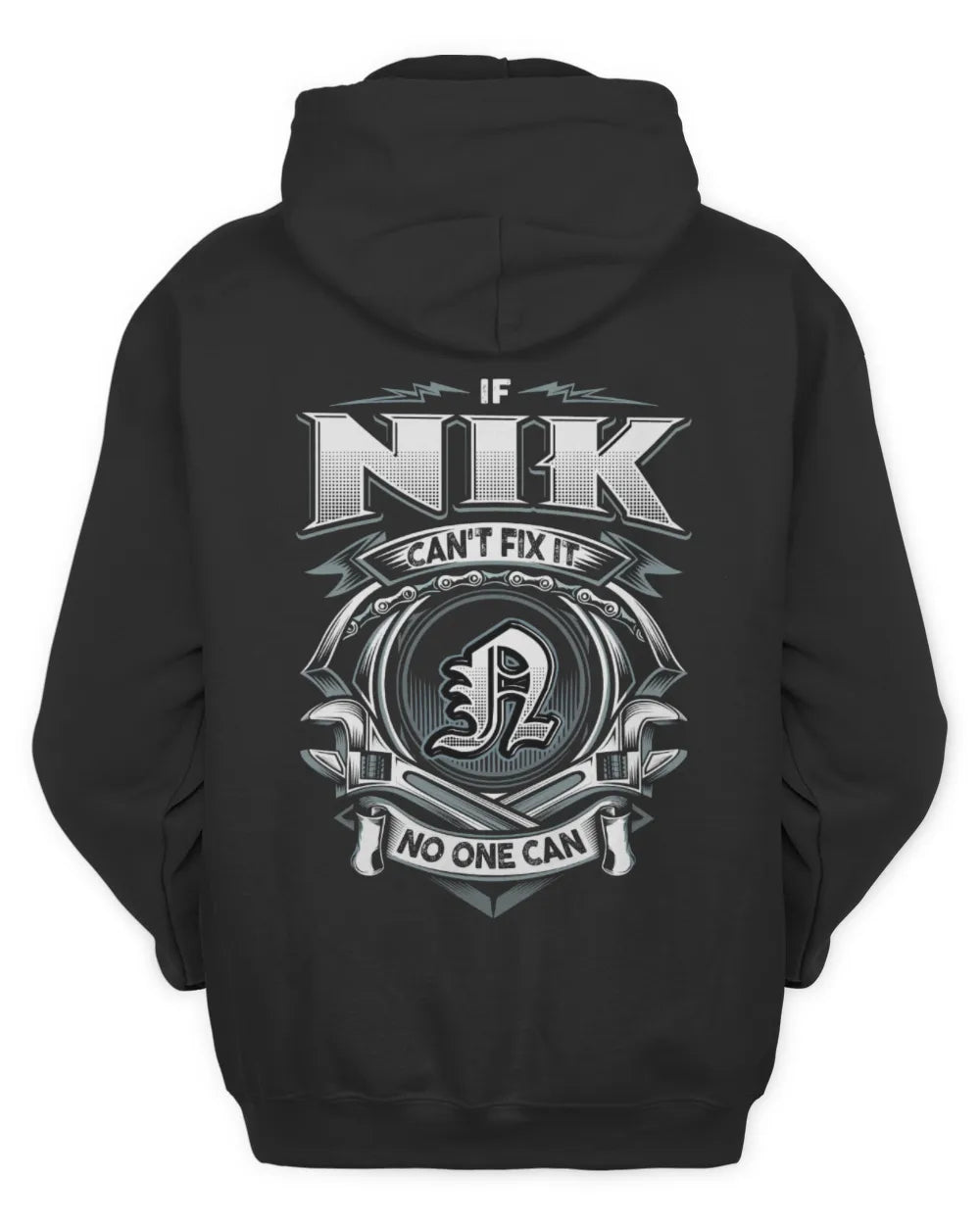 NIK AP81-K4-626 - Personalized Ahmed Quote Apparel “If Ahmed Can't Fix It, No One Can” - Unisex Hoodie - Black