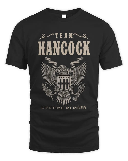 HANCOCK TP06-K82 – Personalized Classic Style Apparel “Team NAME Lifetime Member” - Unisex Standard T-Shirt - Black