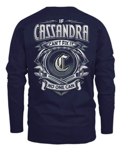 CASSANDRA AP81-K4-626 - Personalized Ahmed Quote Apparel “If Ahmed Can't Fix It, No One Can” - Men's Long Sleeved T-Shirt - Navy