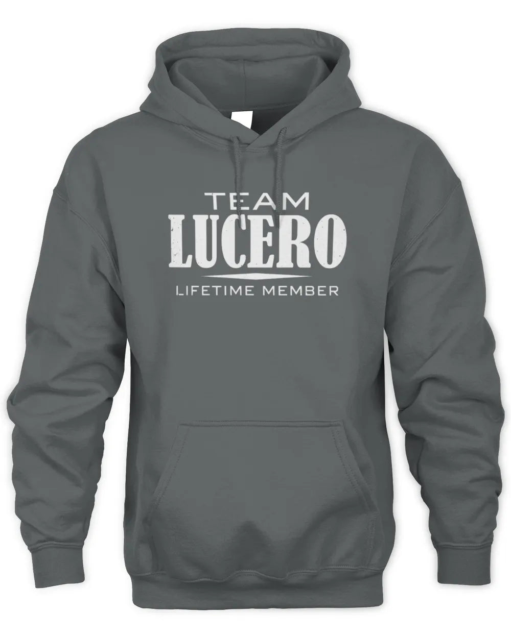 LUCERO BL62-K4-128 - Personalized “Team NAME Lifetime Member” - Unisex Hoodie - Charcoal