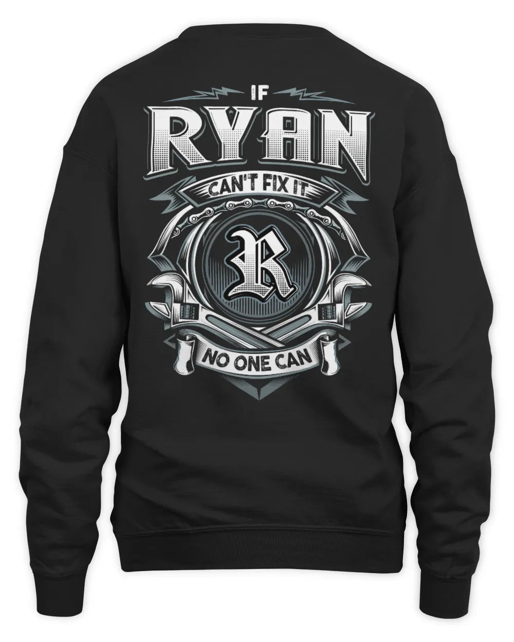 RYAN AP81-K4-626 - Personalized Ahmed Quote Apparel “If Ahmed Can't Fix It, No One Can” - Unisex Sweatshirt - Black