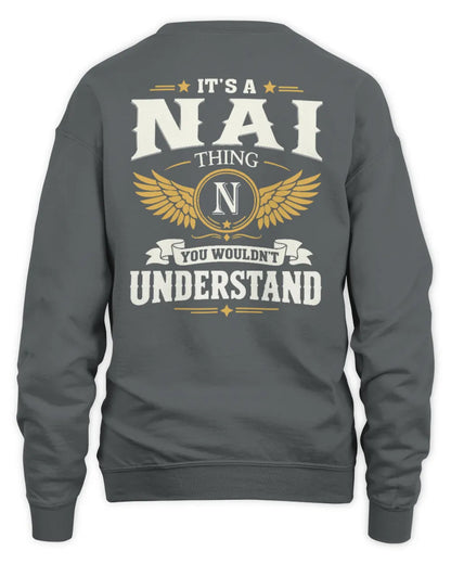 NAI KT06-M008 It’s a [NAME] Thing – You Wouldn’t Understand | Personalized Vintage T-Shirt - Unisex Sweatshirt - Charcoal