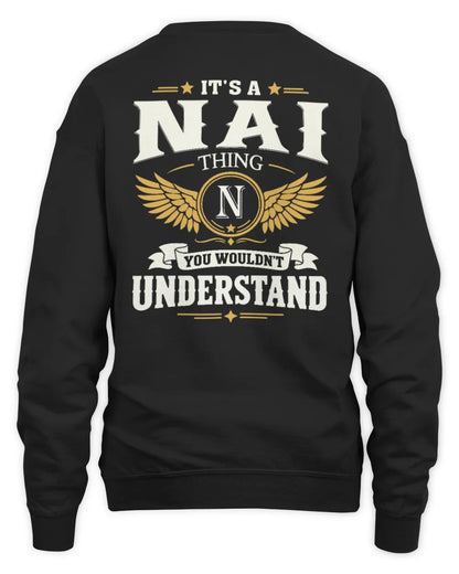 NAI KT06-M008 It’s a [NAME] Thing – You Wouldn’t Understand | Personalized Vintage T-Shirt - Unisex Sweatshirt - Black