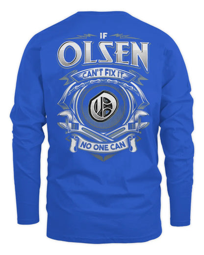 OLSEN AP81-K4-626 - Personalized Ahmed Quote Apparel “If Ahmed Can't Fix It, No One Can” - Men's Long Sleeved T-Shirt - Royal