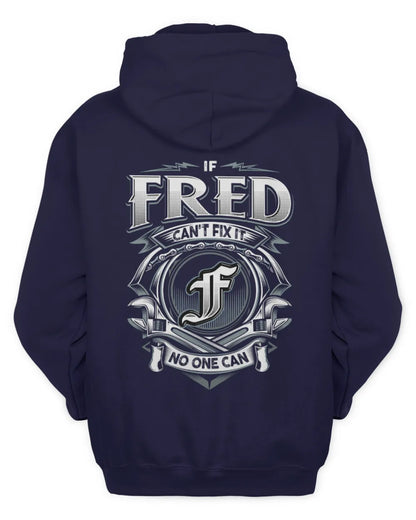 FRED AP81-K4-626 - Personalized Ahmed Quote Apparel “If Ahmed Can't Fix It, No One Can” - Unisex Hoodie - Navy