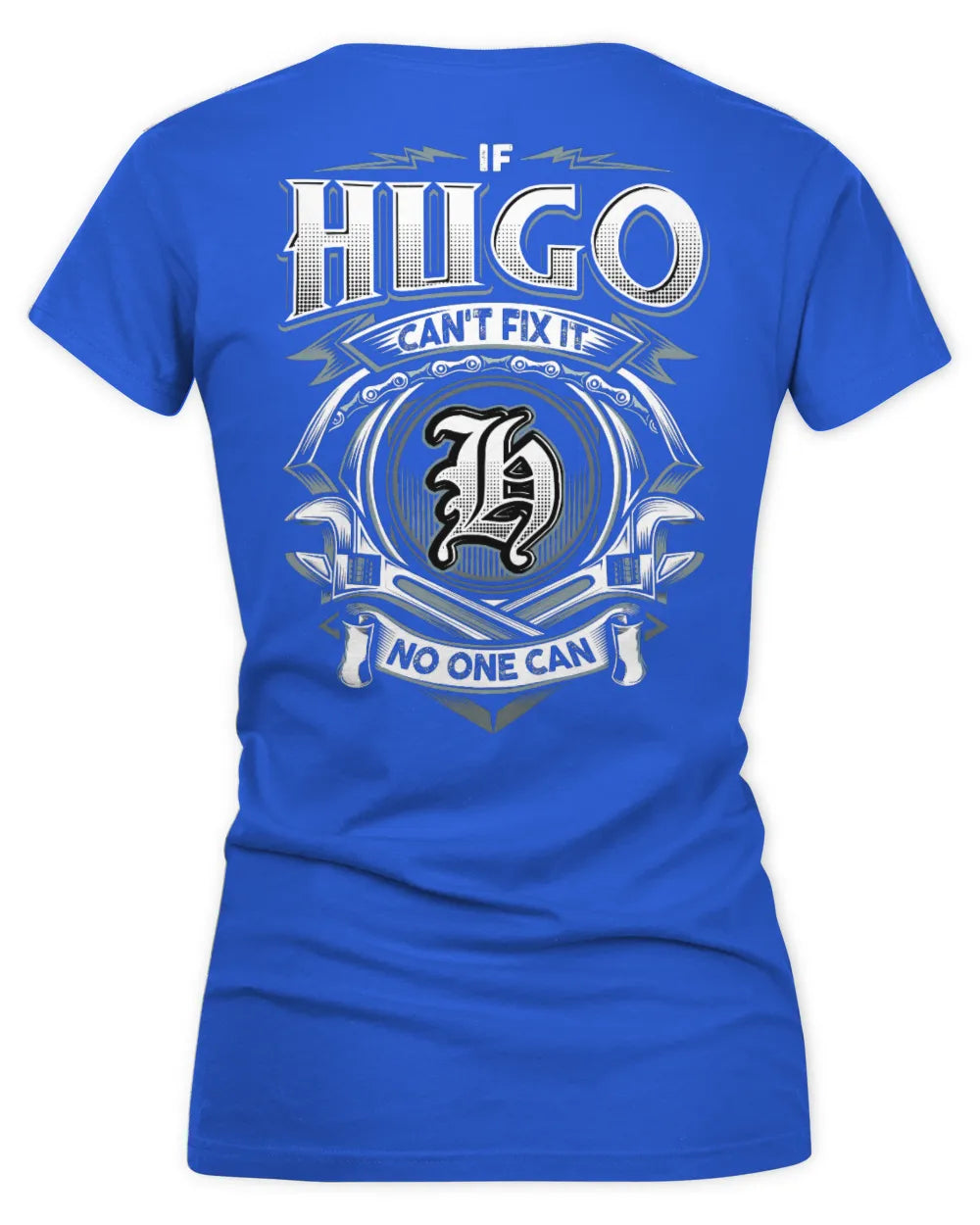 HUGO AP81-K4-626 - Personalized Ahmed Quote Apparel “If Ahmed Can't Fix It, No One Can” - Women's V-Neck T-Shirt - Royal