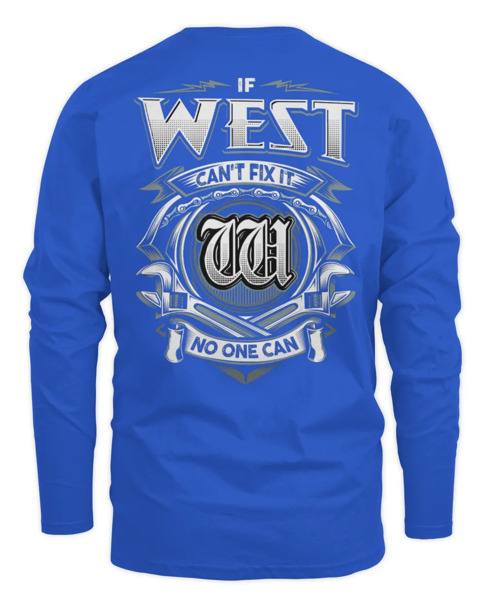 WEST AP81-K4-626 - Personalized Ahmed Quote Apparel “If Ahmed Can't Fix It, No One Can” - Men's Long Sleeved T-Shirt - Royal