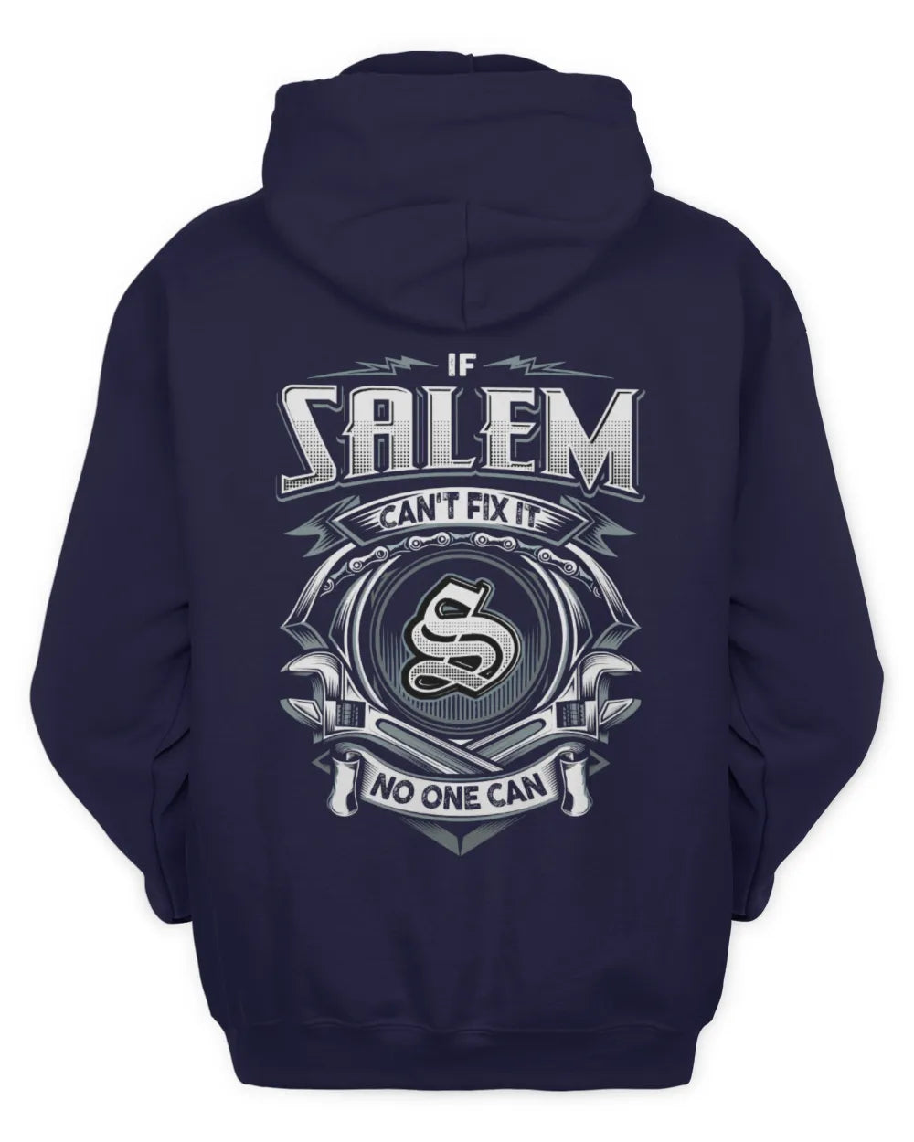 SALEM AP81-K4-626 - Personalized Ahmed Quote Apparel “If Ahmed Can't Fix It, No One Can” - Unisex Hoodie - Navy