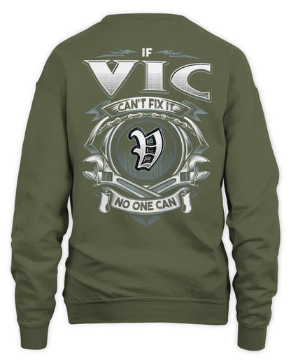 VIC AP81-K4-626 - Personalized Ahmed Quote Apparel “If Ahmed Can't Fix It, No One Can” - Unisex Sweatshirt - Military Green