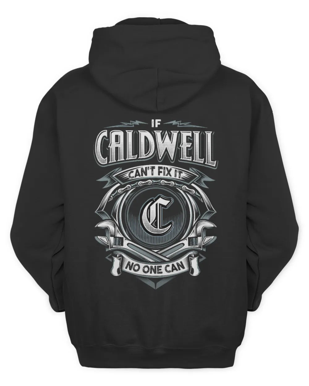CALDWELL AP81-K4-626 - Personalized Ahmed Quote Apparel “If Ahmed Can't Fix It, No One Can” - Unisex Hoodie - Black