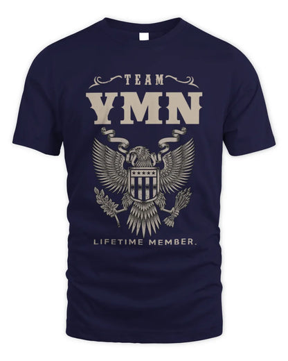 YMN TP06-K82 – Personalized Classic Style Apparel “Team NAME Lifetime Member” - Unisex Standard T-Shirt - Navy