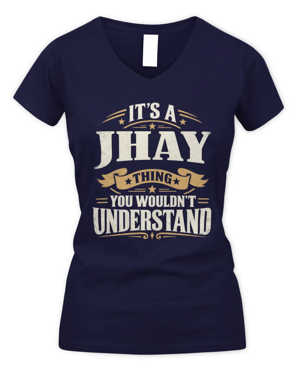 JHAY P08 TH51 - Personalized “It’s a/an [NAME] Thing – You Wouldn’t Understand” Shirt - Women's V-Neck T-Shirt - Navy