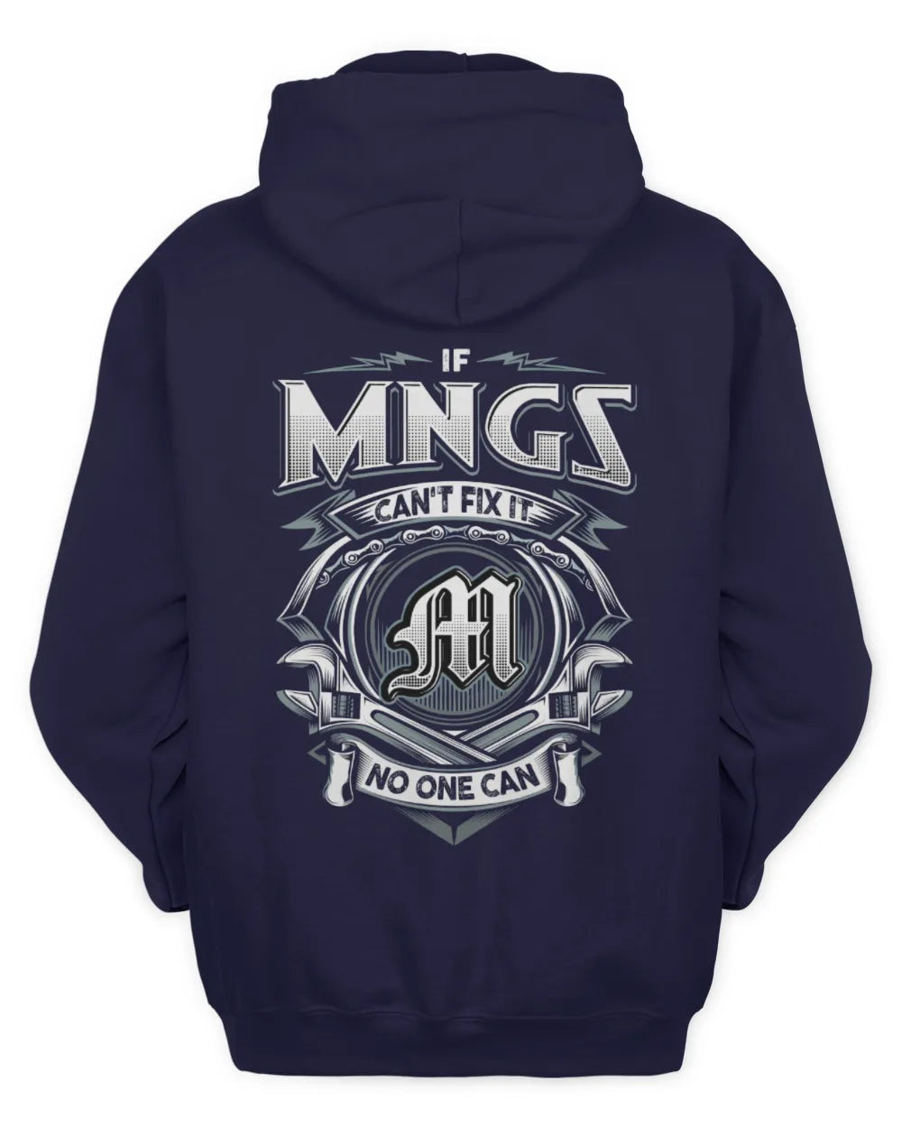 MNGS AP81-K4-626 - Personalized Ahmed Quote Apparel “If Ahmed Can't Fix It, No One Can” - Unisex Hoodie - Navy