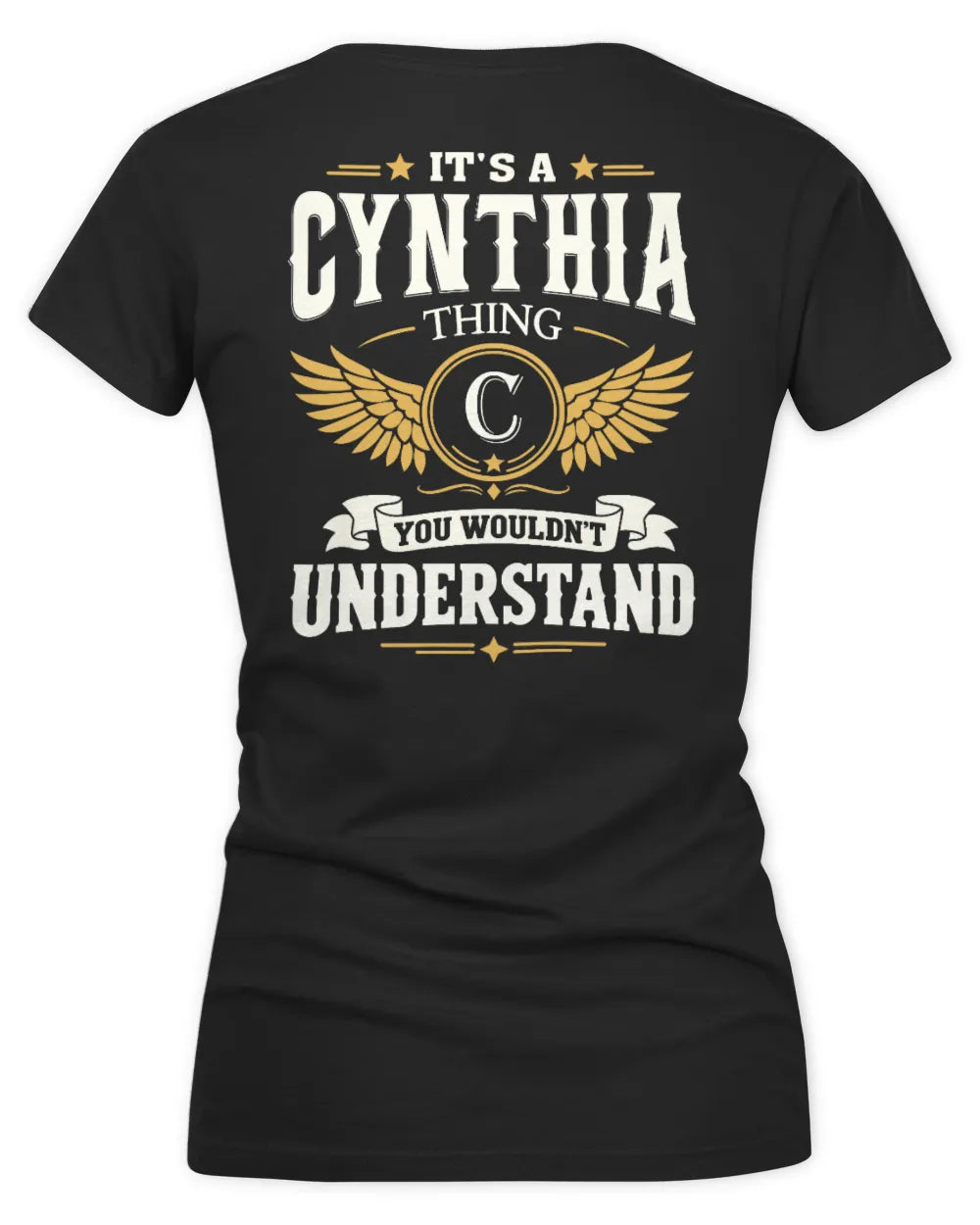 CYNTHIA KT06-M008 It’s a [NAME] Thing – You Wouldn’t Understand | Personalized Vintage T-Shirt - Women's V-Neck T-Shirt - Black