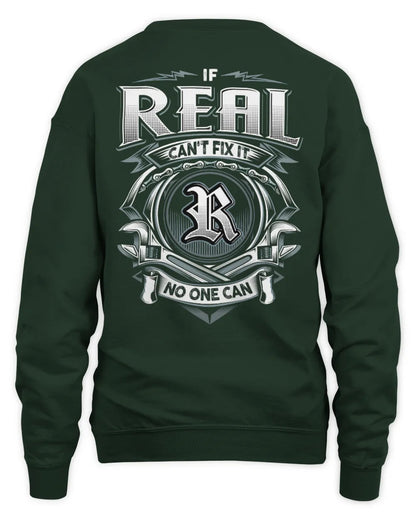 REAL AP81-K4-626 - Personalized Ahmed Quote Apparel “If Ahmed Can't Fix It, No One Can” - Unisex Sweatshirt - Forest Green