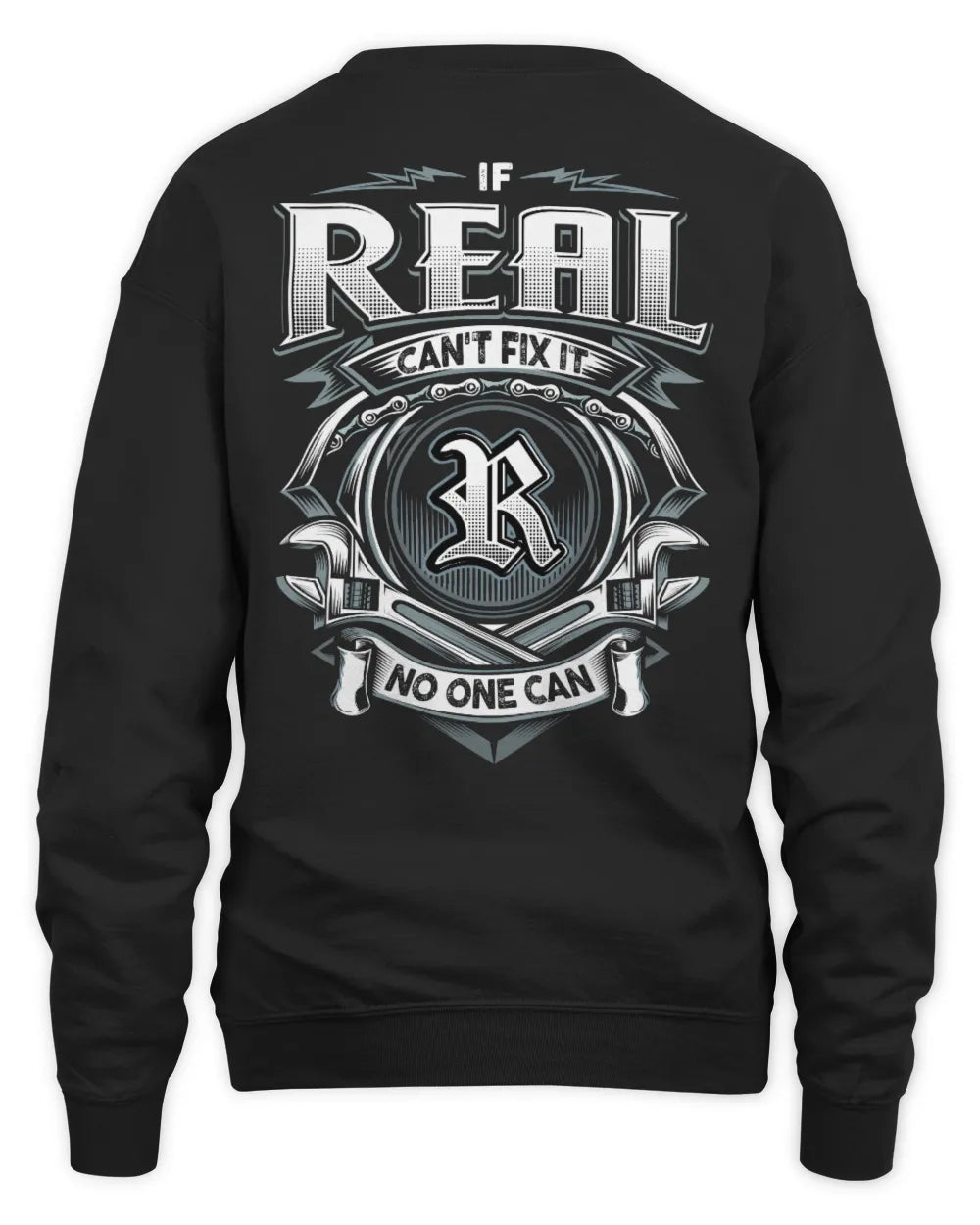 REAL AP81-K4-626 - Personalized Ahmed Quote Apparel “If Ahmed Can't Fix It, No One Can” - Unisex Sweatshirt - Black
