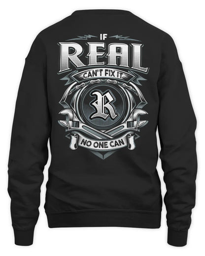 REAL AP81-K4-626 - Personalized Ahmed Quote Apparel “If Ahmed Can't Fix It, No One Can” - Unisex Sweatshirt - Black