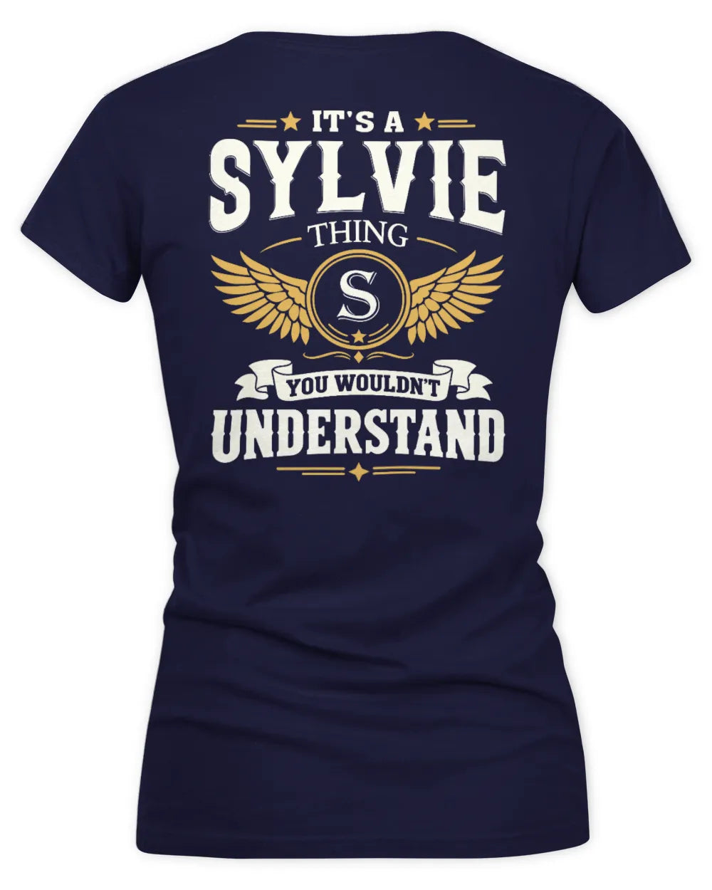 SYLVIE KT06-M008 It’s a [NAME] Thing – You Wouldn’t Understand | Personalized Vintage T-Shirt - Women's V-Neck T-Shirt - Navy