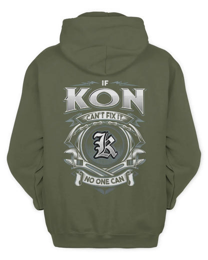 KON AP81-K4-626 - Personalized Ahmed Quote Apparel “If Ahmed Can't Fix It, No One Can” - Unisex Hoodie - Military Green