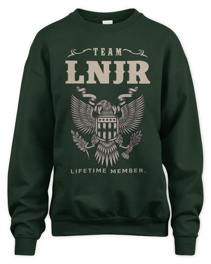 LNJR TP06-K82 – Personalized Classic Style Apparel “Team NAME Lifetime Member” - Unisex Sweatshirt - Forest Green