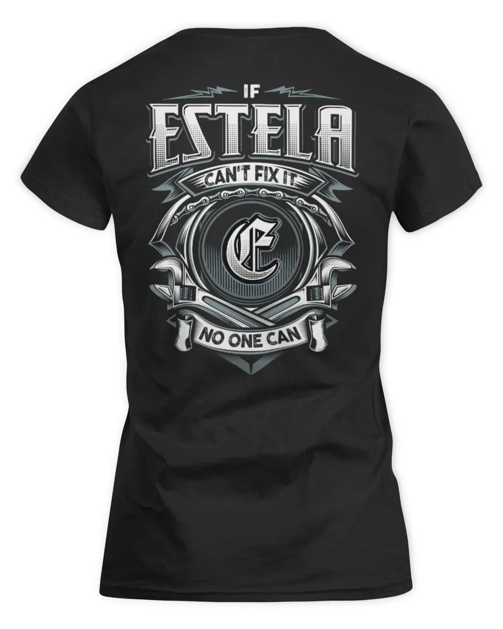 ESTELA AP81-K4-626 - Personalized Ahmed Quote Apparel “If Ahmed Can't Fix It, No One Can” - Women's Standard T-Shirt - Black