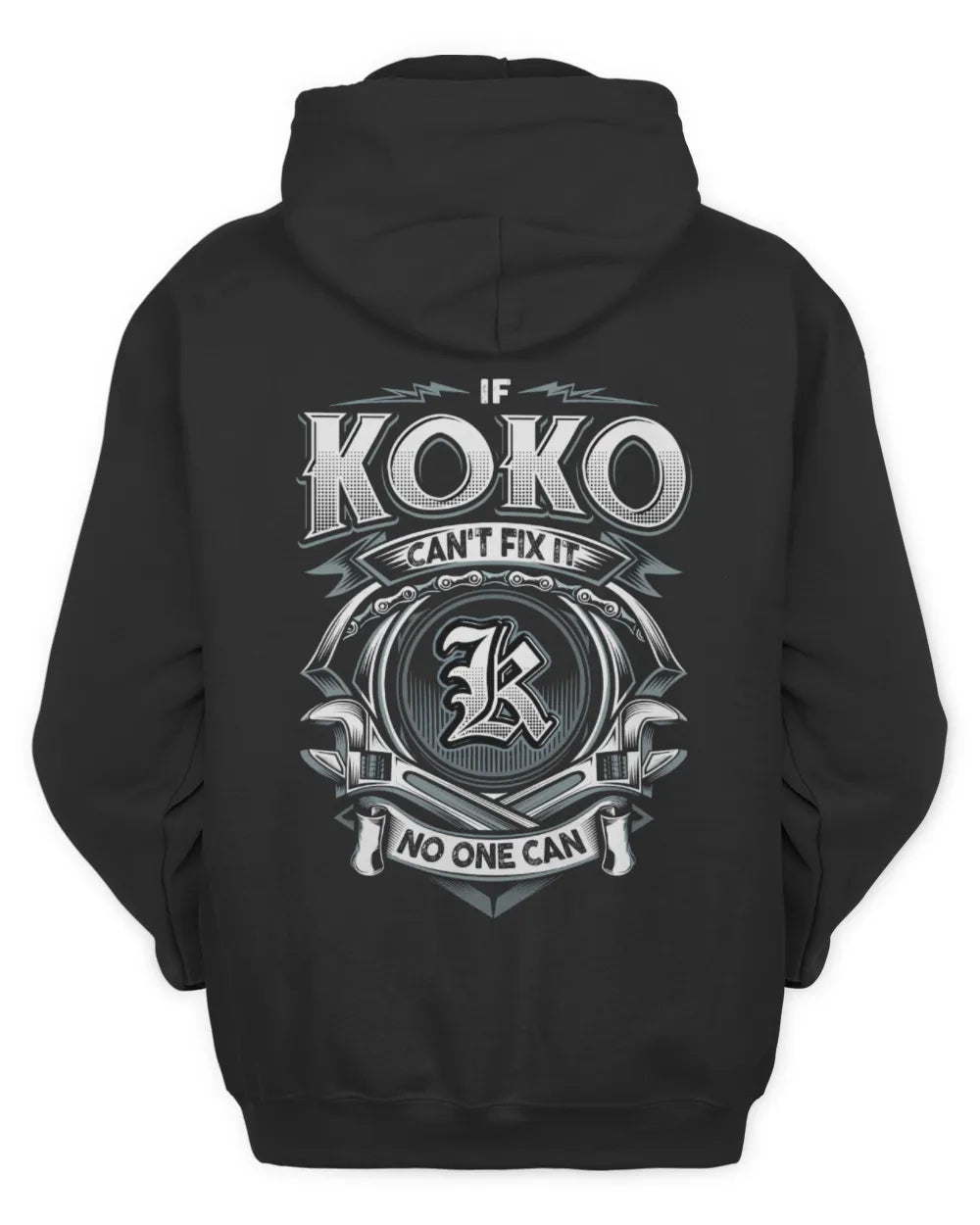 KOKO AP81-K4-626 - Personalized Ahmed Quote Apparel “If Ahmed Can't Fix It, No One Can” - Unisex Hoodie - Black
