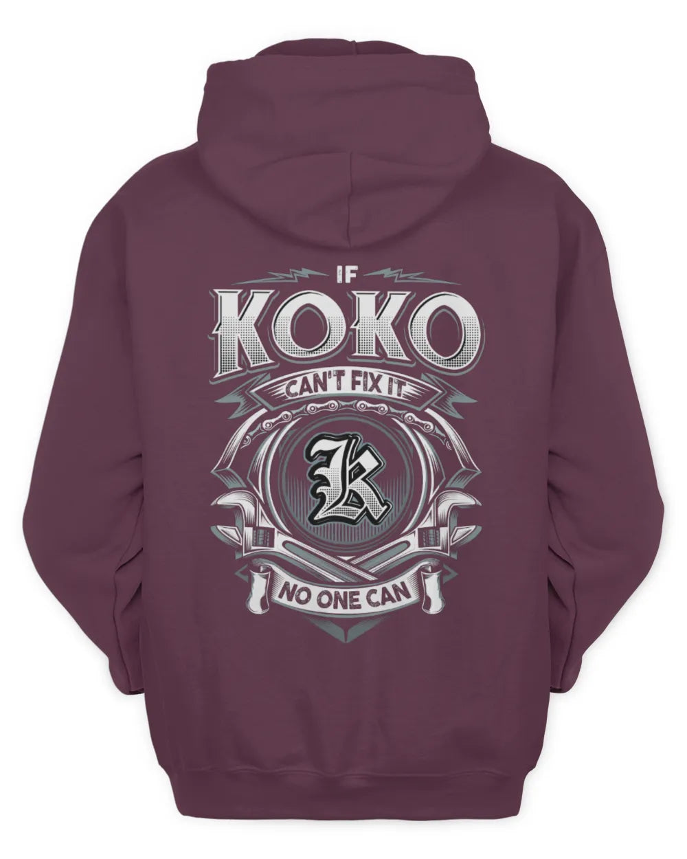 KOKO AP81-K4-626 - Personalized Ahmed Quote Apparel “If Ahmed Can't Fix It, No One Can” - Unisex Hoodie - Maroon