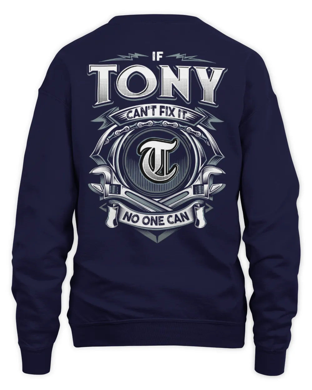 TONY AP81-K4-626 - Personalized Ahmed Quote Apparel “If Ahmed Can't Fix It, No One Can” - Unisex Sweatshirt - Navy